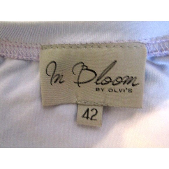 In Bloom by Olvi’s Long Sleeve Top Light Purple Tee T Shirt Size 42 US 12 - Picture 5 of 6